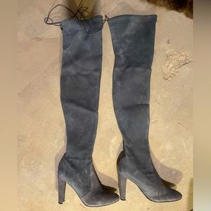 Stuart Weitzman Highland Over-the-knee boot | Gray Suede | Size 8.5